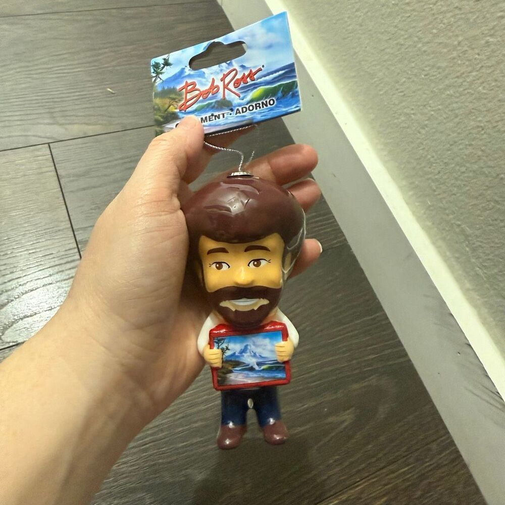 Ruz Bob Ross Ornament New
